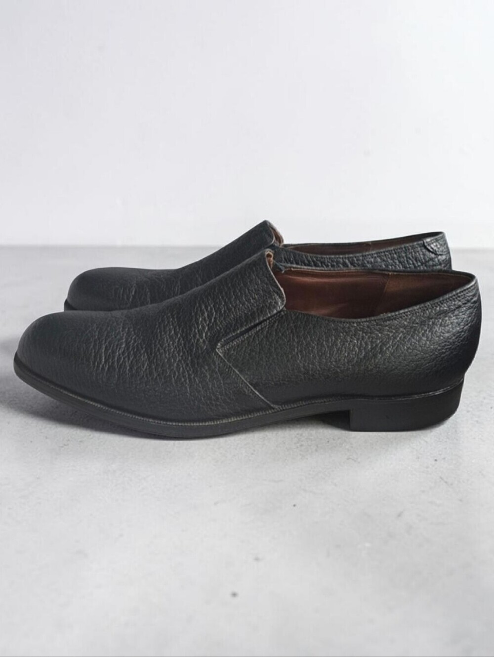 Vintage Dack's Classic Black Leather Men's Loafers Bespoke Quality Shoes